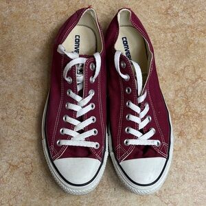 Converse Burgundy and White Sneakers